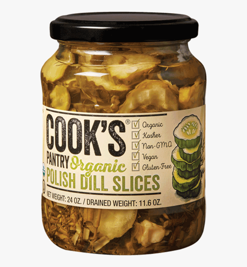 Cook's Pantry Organic Dill Pickle Slices, HD Png Download, Free Download