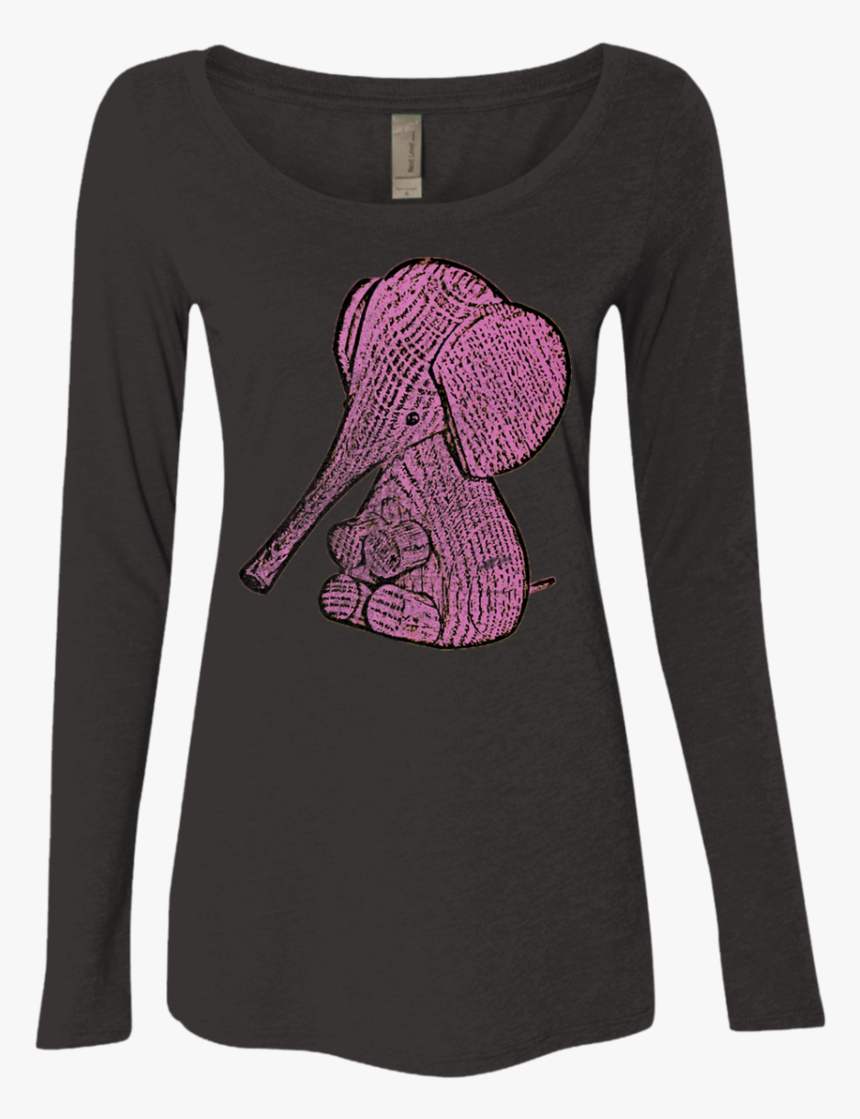 Pink Elephant Cute Long Sleeve Shirt - Sleeve, HD Png Download, Free Download