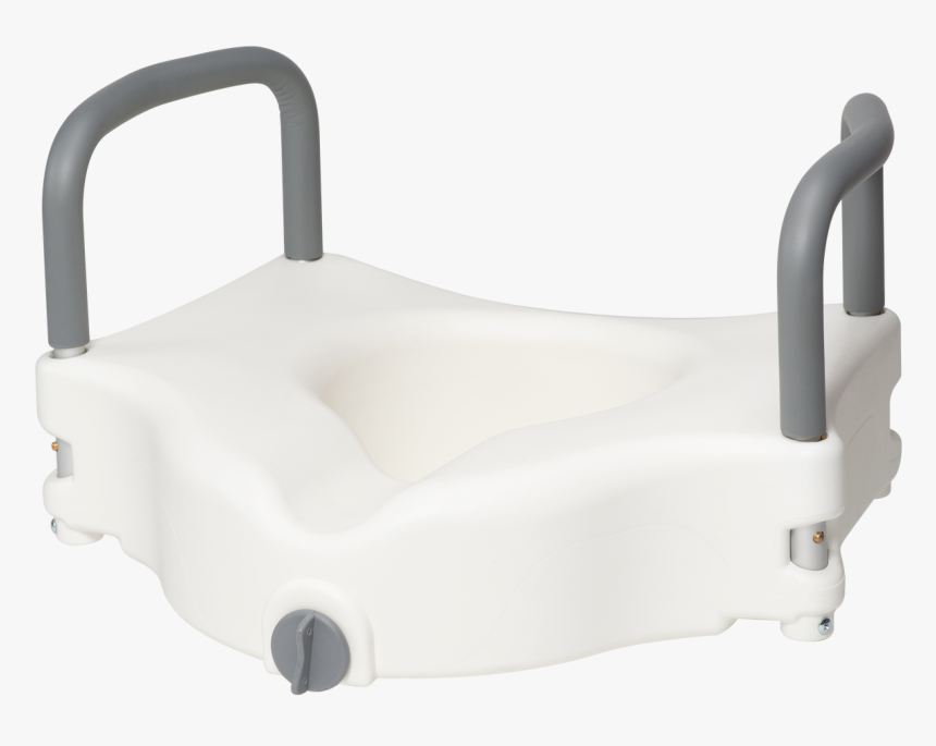 Dynarex Raised Toilet Seat W/ Arms, Locking - Bathtub, HD Png Download, Free Download