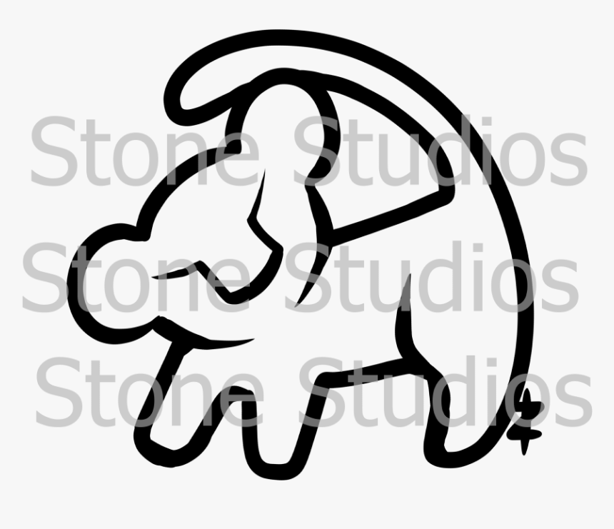 Simba Tree Drawing Decals - Simba Drawing Transparent Background, HD Png Download, Free Download