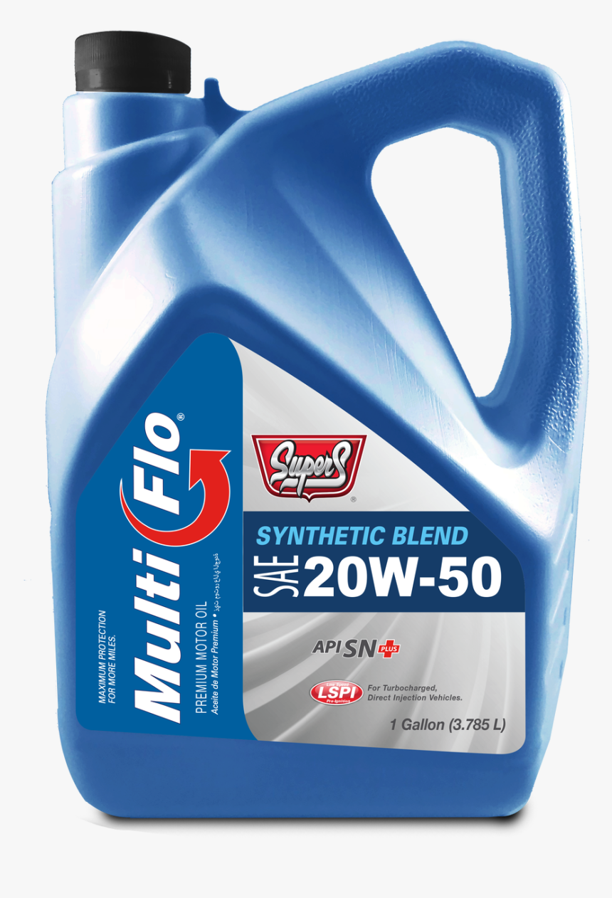 Super S Multi Flo Synthetic Blend 20w 50 Sn Motor Oil - Super S, HD Png Download, Free Download