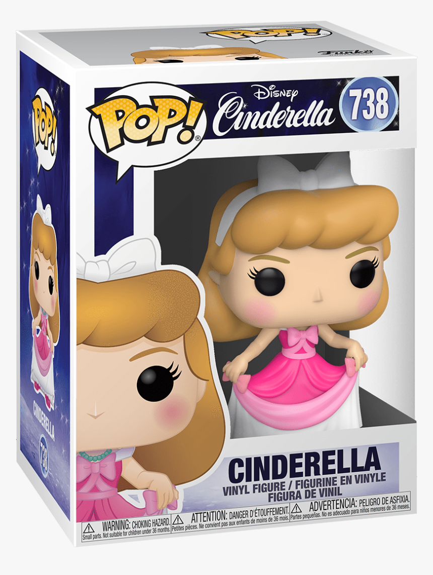 Cinderella Pink Dress Disney Princess Pop Vinyl Figure"
 - Disney Cinderella Funko Pop, HD Png Download, Free Download