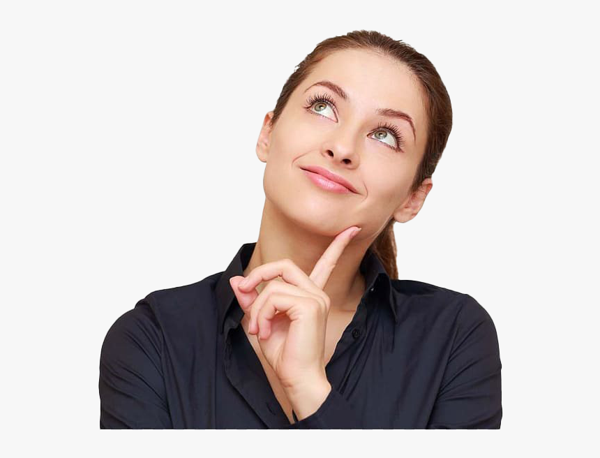 Thinking Woman Png Images - Stock Photos Of People Thinking, Transparent Png, Free Download