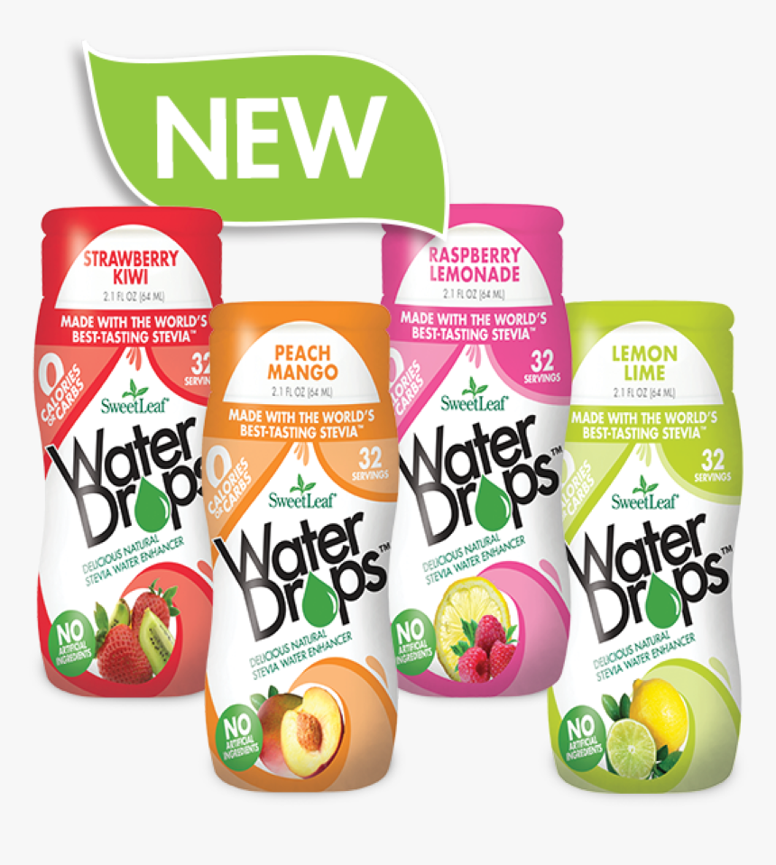 Peach Mango Flavor- Sweetleaf Stevia Waterdrops Water - Water Drops Water Enhancer, HD Png Download, Free Download