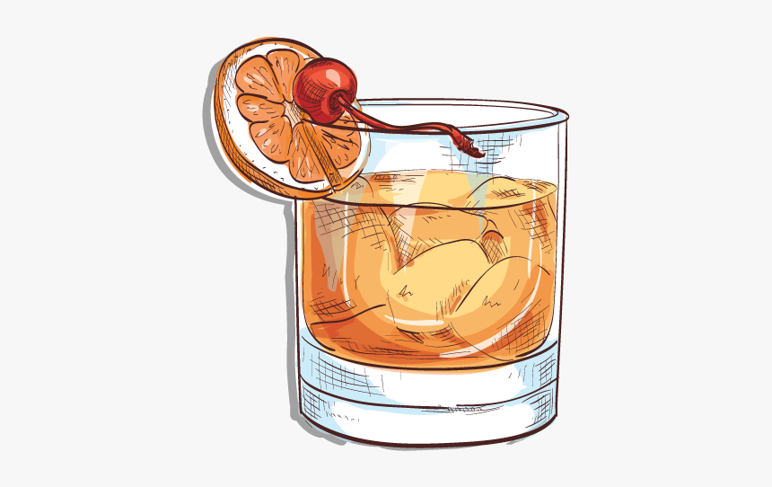 Antiquado- Espirito Xvi Cachaça Fall Cocktails - Old Fashioned Coctel Illustration, HD Png Download, Free Download