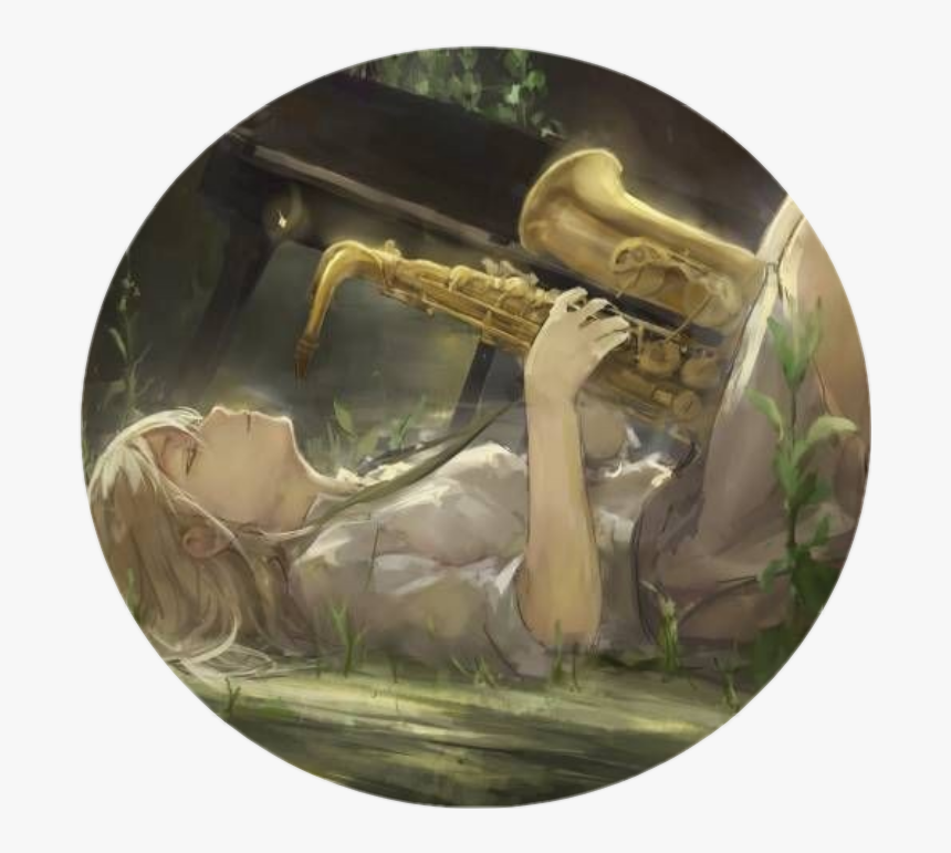 #saxofon #saxophone #circulo #girl #chica #tumblr - Nib & Karrot Amai Kedo, HD Png Download, Free Download