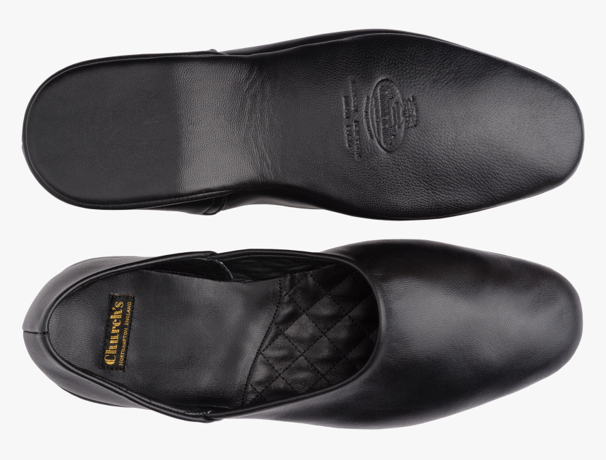 Jason 03 Church"s Nappa Leather Grecian Slipper Black - Church's Homme Chaussons, HD Png Download, Free Download