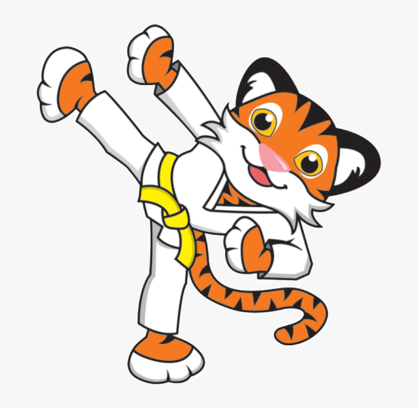 Tiger Health Clip Art - Taekwondo Animals Png Cartoon, Transparent Png, Free Download
