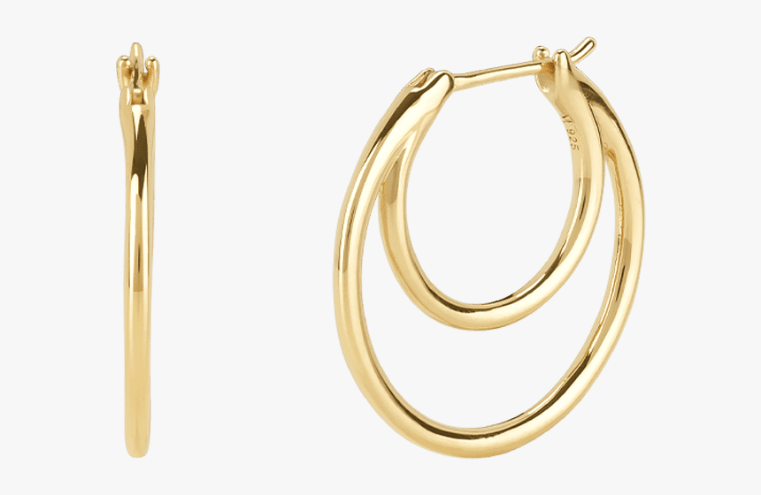 Mejuri Crescent Midi Hoops - Earrings, HD Png Download, Free Download