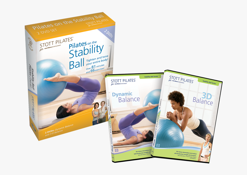 Stott Pilates Pilates On The Stability Ball Dvd Two-pack - Pilates, HD Png Download, Free Download