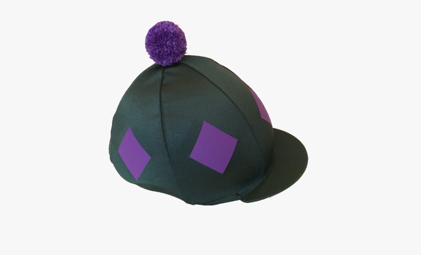 Fitzwilliam Pony Club Bottle Green Silk With Purple - Beanie, HD Png Download, Free Download