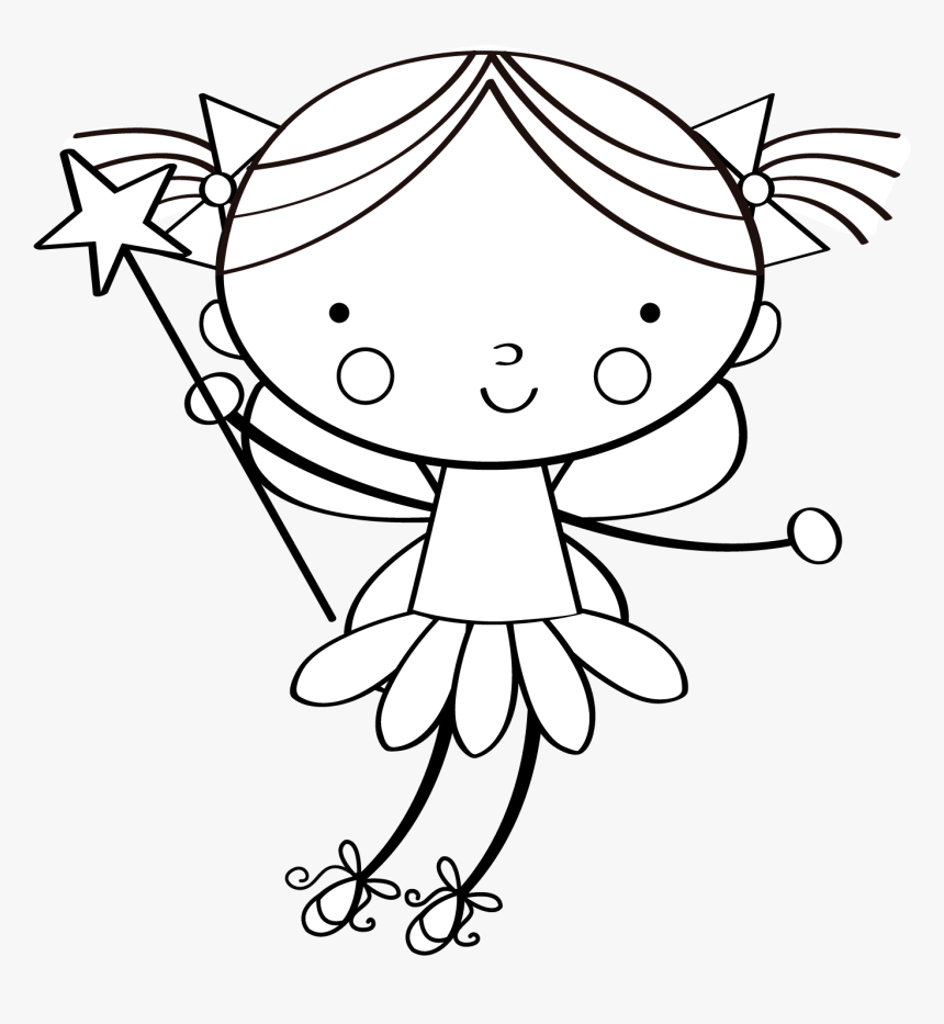 Fairy Digi Stamp - Cartoon, HD Png Download, Free Download