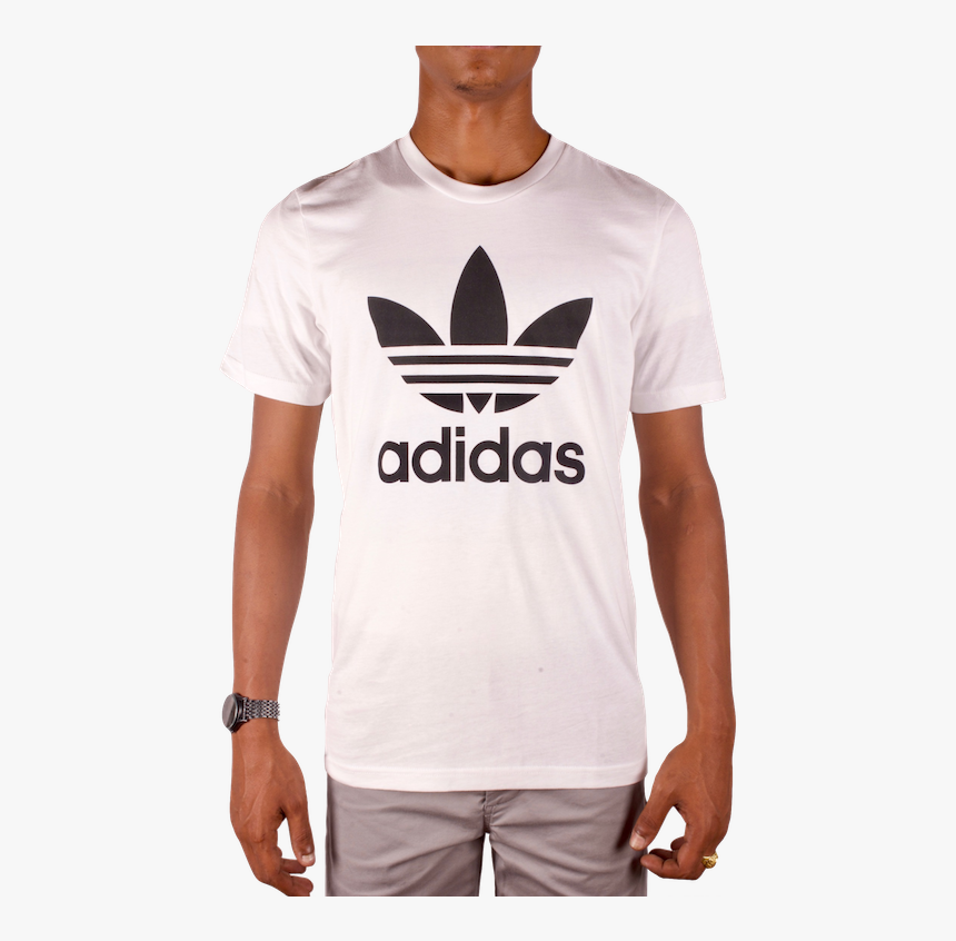 Adidas White Trefoil Crew Neck Sweatshirt, HD Png Download, Free Download