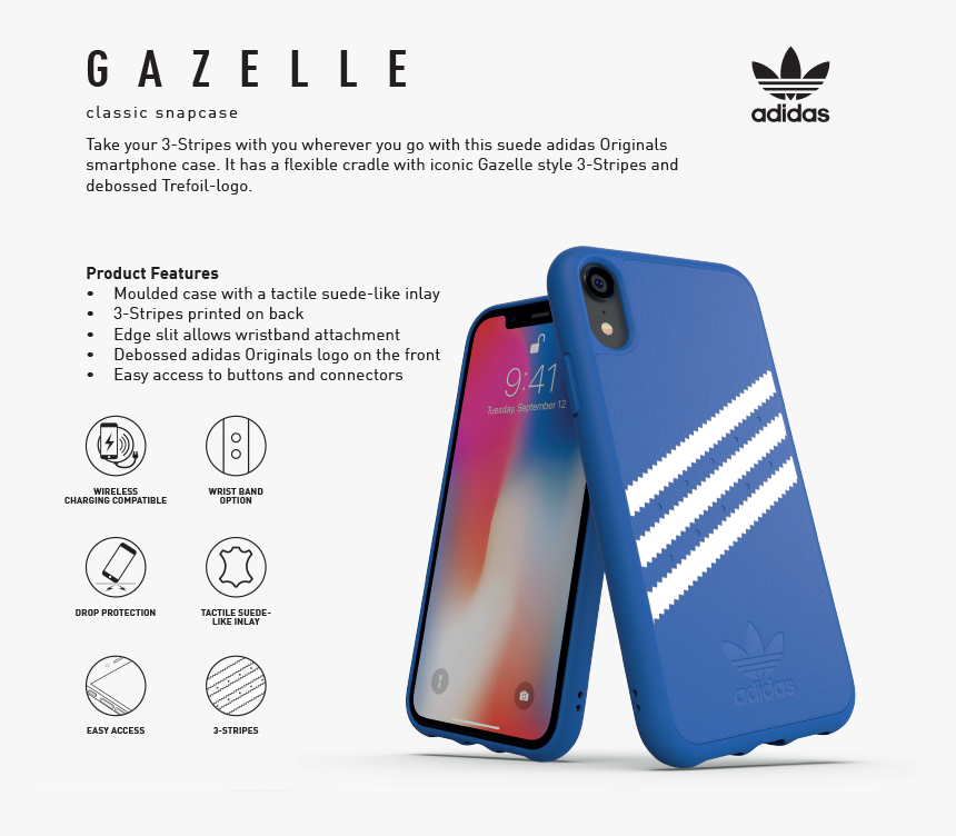 Blue Adidas Iphone X Case, HD Png Download, Free Download