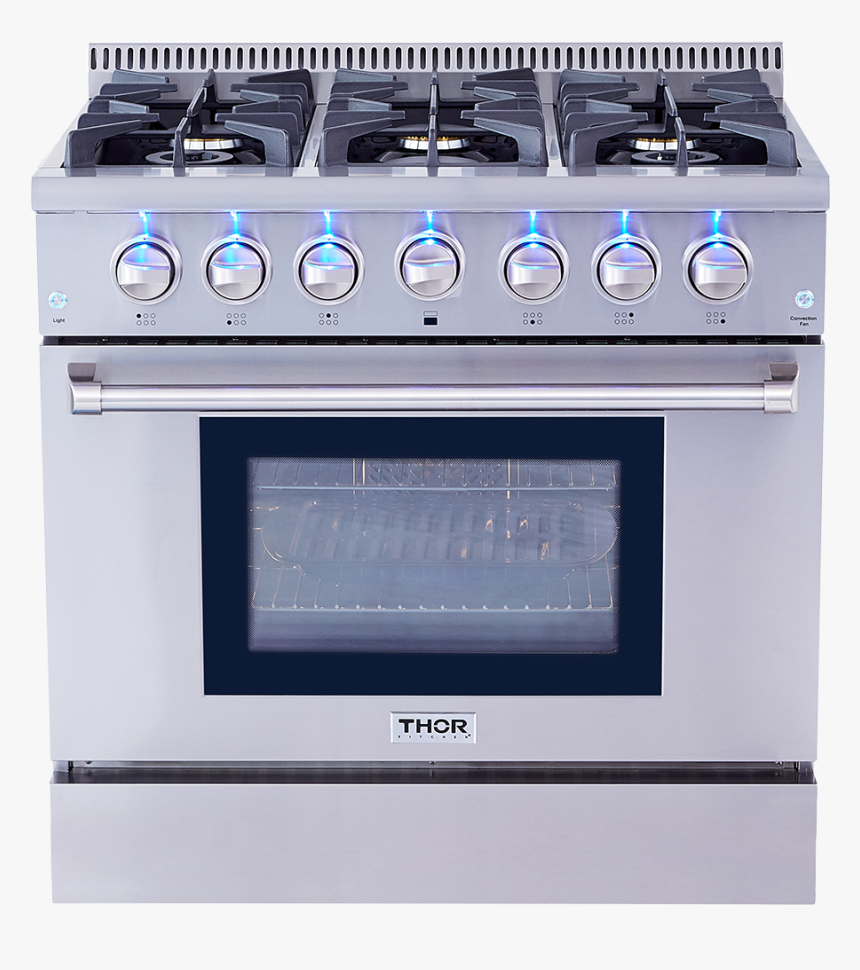 Hrg3618u - Thor Kitchen 36 Gas Range, HD Png Download, Free Download