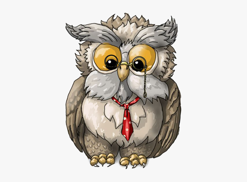 Wise Old Owl Cartoon, HD Png Download - kindpng