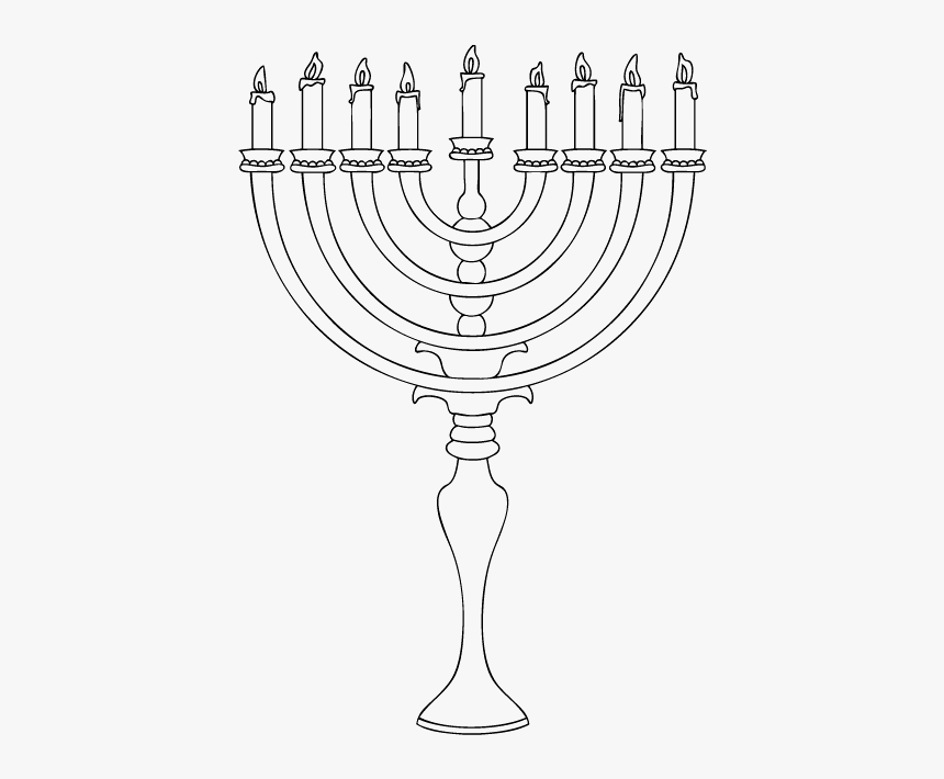 Menorah Coloring Page, HD Png Download, Free Download