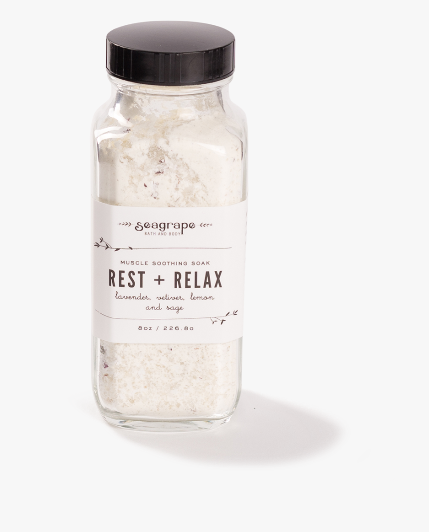 Rest Relax Bath Soak 8oz"
 Class="lazyload Lazyload - Glass Bottle, HD Png Download, Free Download