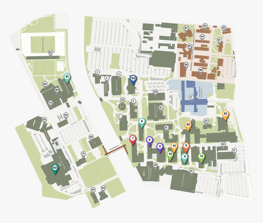 Mapa Do Campus - Floor Plan, HD Png Download, Free Download