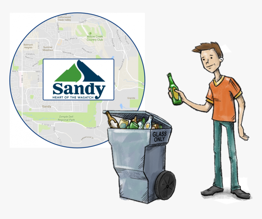 Sandy Glass Recycling Program - Sandy City, HD Png Download, Free Download