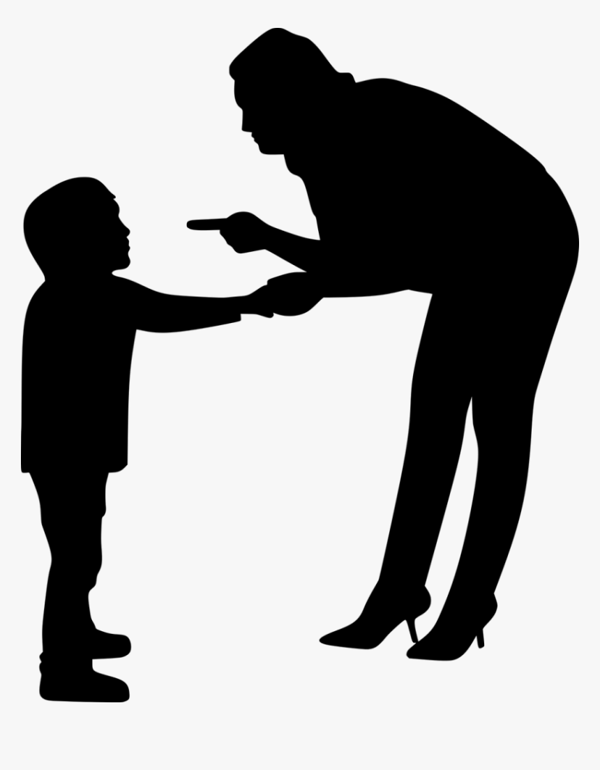 Parents Should Not Respond Angrily - Angry Mother Silhouette, HD Png Download, Free Download