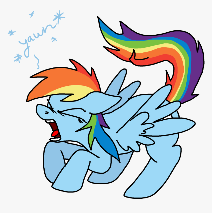 Anyponedrawn, Cute, Rainbow Dash, Safe, Sleepy, Solo, - Cute Rainbow Dash, HD Png Download, Free Download