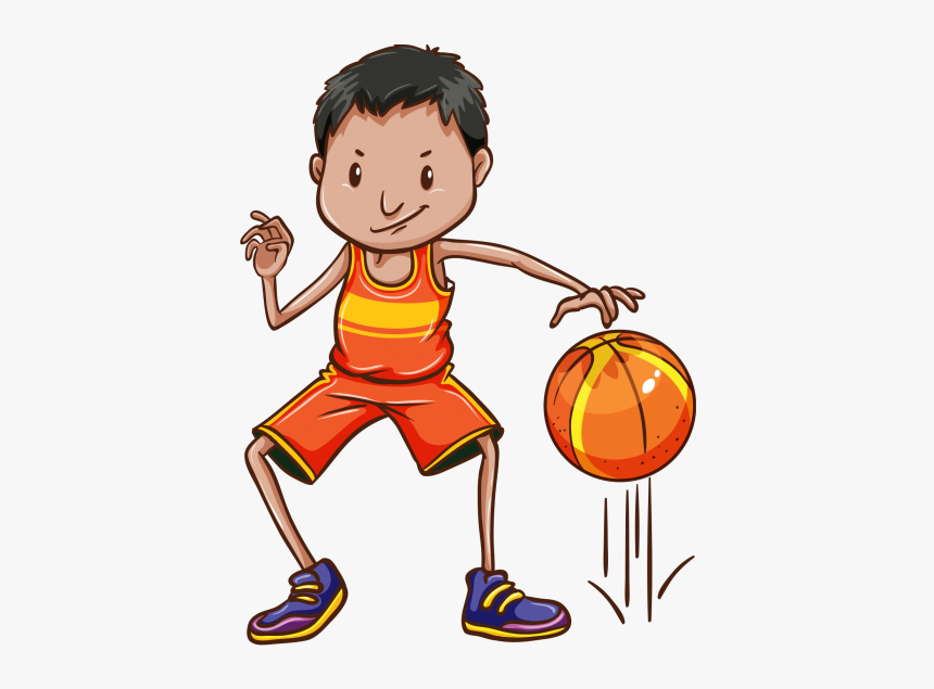 Playing Basket Ball Png - Bounce A Ball Clipart, Transparent Png, Free Download