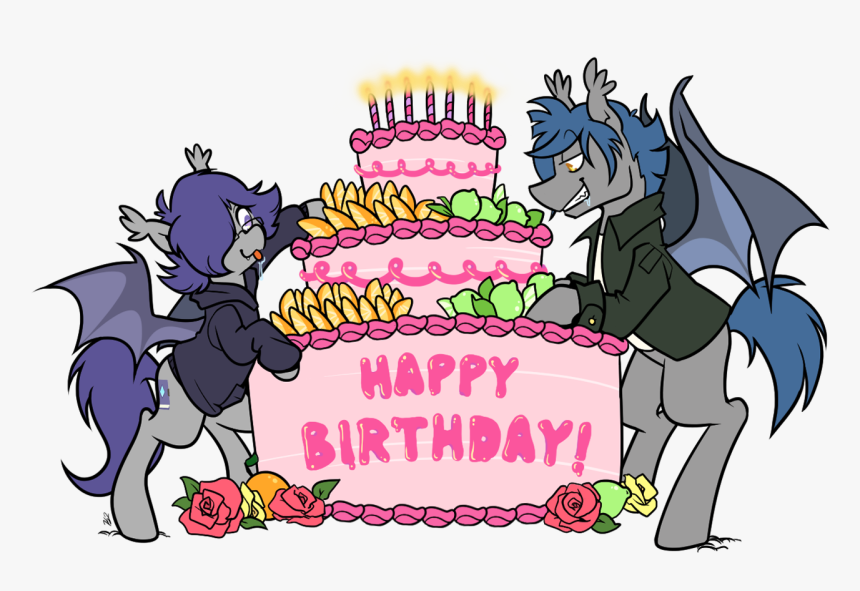 Egophiliac, Bat Pony, Birthday, Birthday Cake, Brothers, - Cartoon, HD Png Download, Free Download