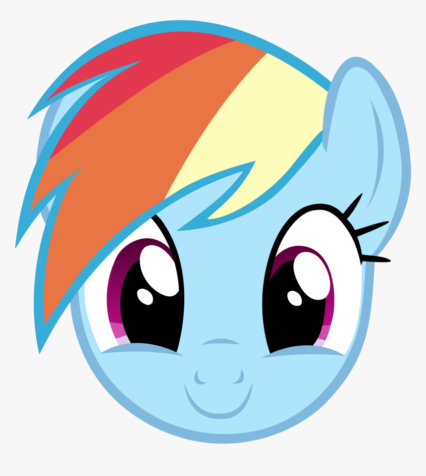 My Little Pony Rainbow Dash Face, HD Png Download, Free Download