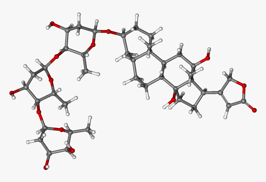 Digon Ball And Stick - Digoxin Chemical Formula, HD Png Download, Free Download