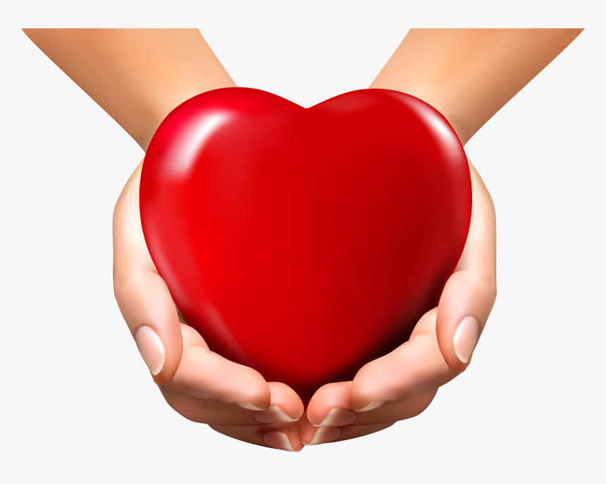 Online Hands With Heart Png Clipart Image Transparent - Hand With Heart Png, Png Download, Free Download