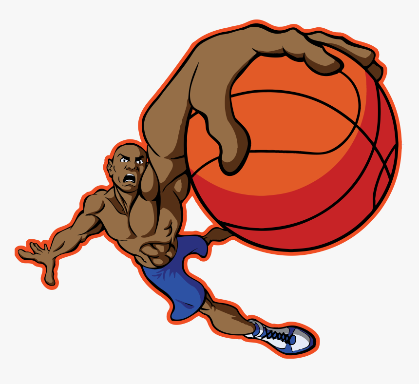 Playing Basketball Cartoon Transparent - Cartoon Drawings Of Basketball, HD Png Download, Free Download