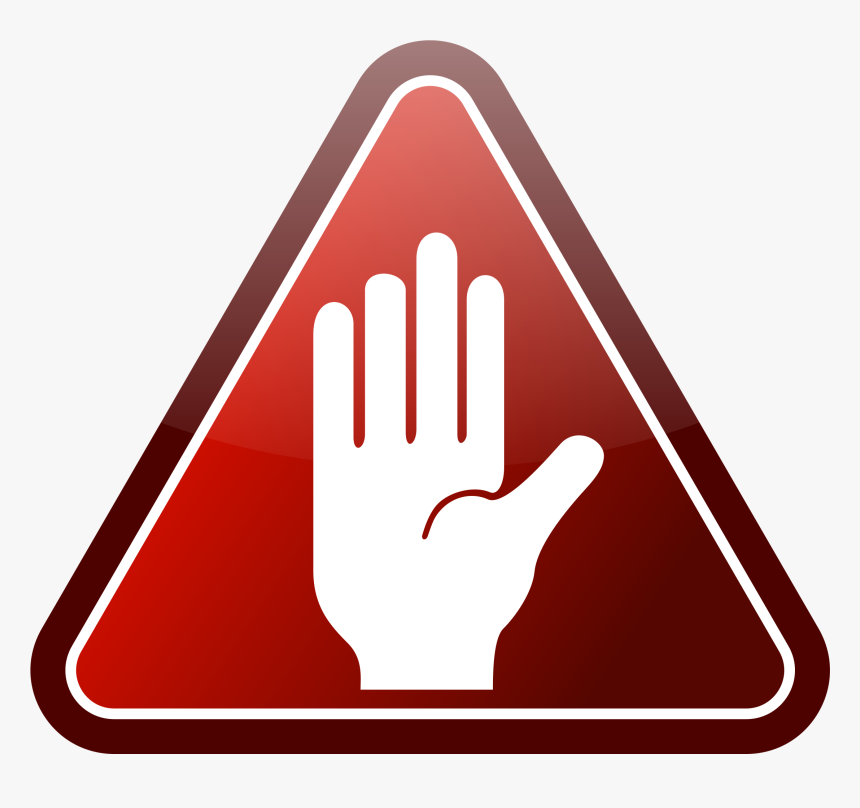 Caution Hand Icon, HD Png Download, Free Download