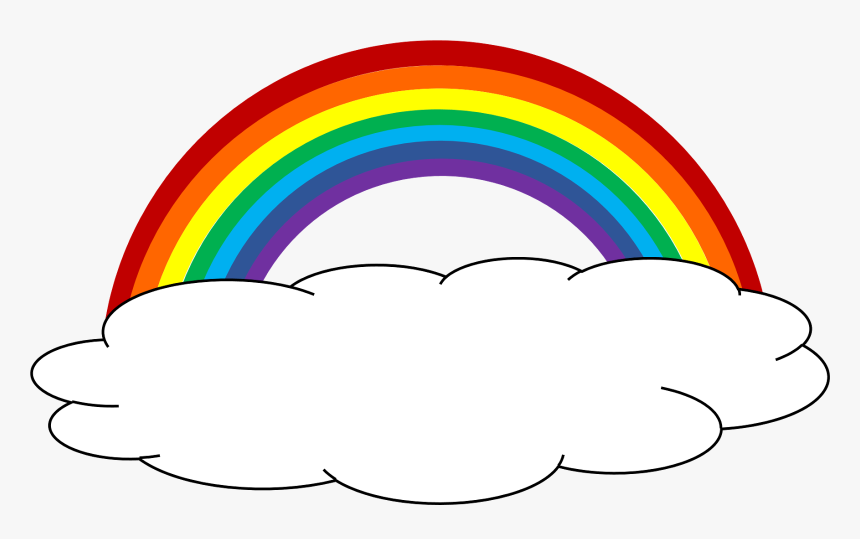 Rainbow Clipart With Clouds, HD Png Download, Free Download