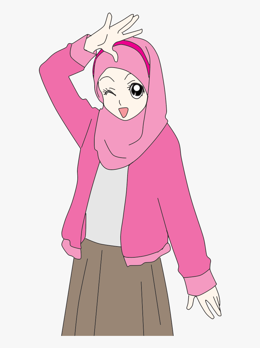 Latest Hijab Cartoon, Cartoon N, Muslimah Anime, Cute - Muslimah Cartoon Cute, HD Png Download, Free Download