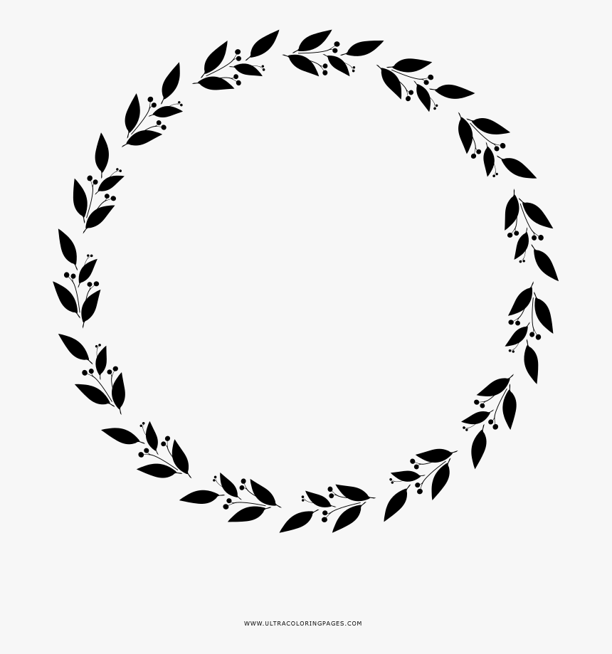 Guirnalda Página Para Colorear - Heart Wreath Black And White, HD Png Download, Free Download