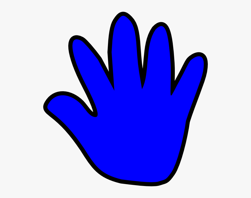 Clip Art Right Hand Clipart - Blue Handprint Clipart, HD Png Download, Free Download
