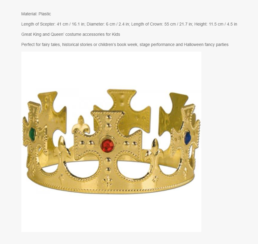 King Medieval Times Crown - Middle Ages Kings Crown, HD Png Download, Free Download