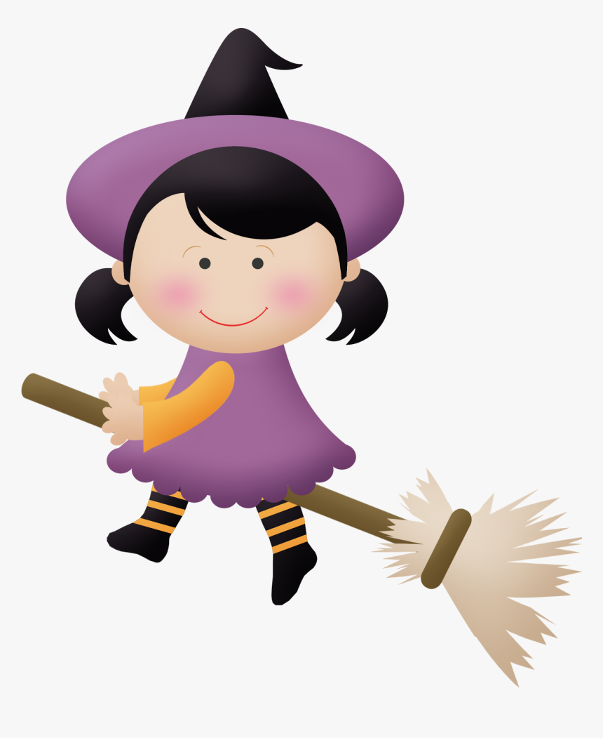 Garland Clipart Halloween - Bruxinha Halloween Png, Transparent Png, Free Download