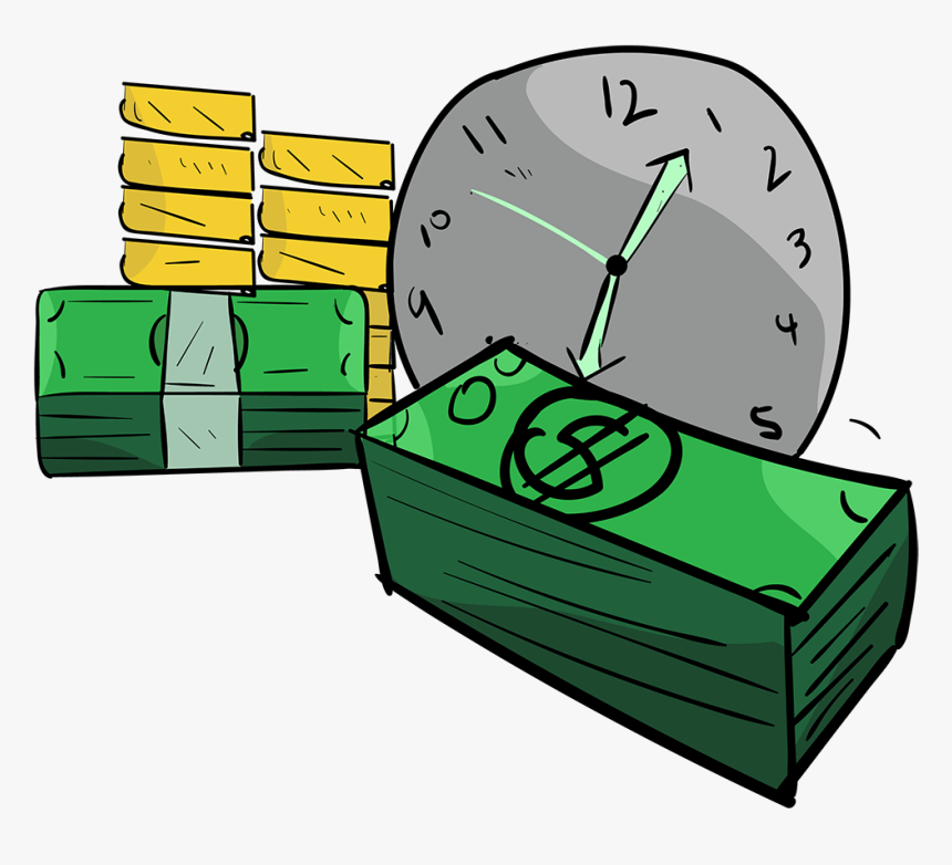 Money And Time Drawing, HD Png Download, Free Download