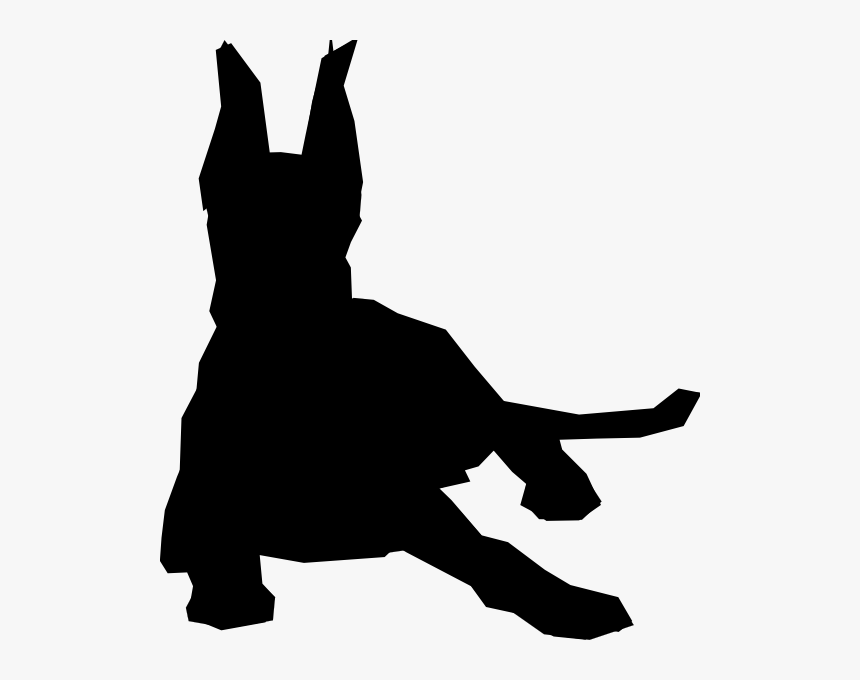 Dog Silhouette Laying Down Png, Transparent Png, Free Download