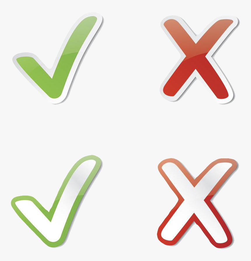 Check And X Png - Check Mark And X Png, Transparent Png, Free Download
