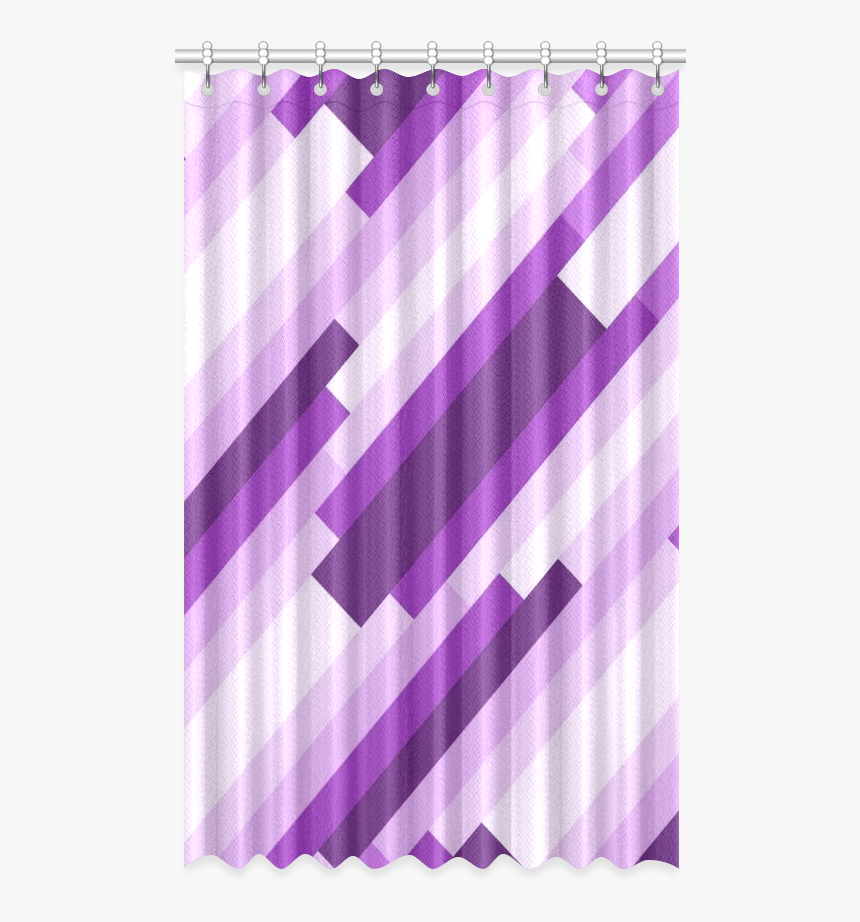 Shades Of Purple Diagonal Stripes Window Curtain - Window Blind, HD Png Download, Free Download