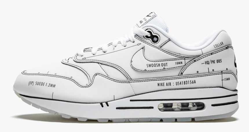 Nike Air Max 1 "sketch Schematic - Air Max 1 Sketch To Shelf Schematic, HD Png Download, Free Download