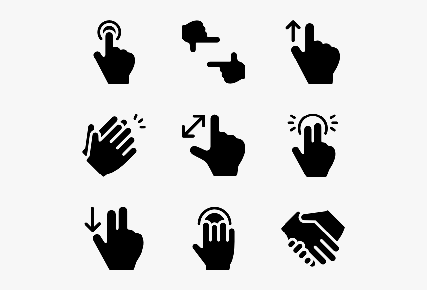 Hand Icons Free Vector - Hand Icon Vector, HD Png Download, Free Download