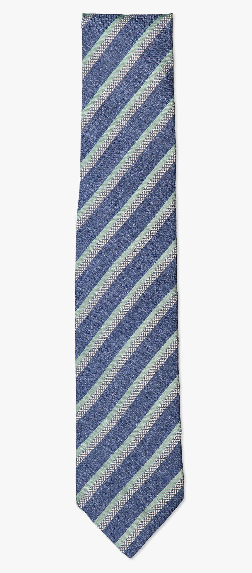 Tie In Blue And Green Stripe - Necktie, HD Png Download, Free Download