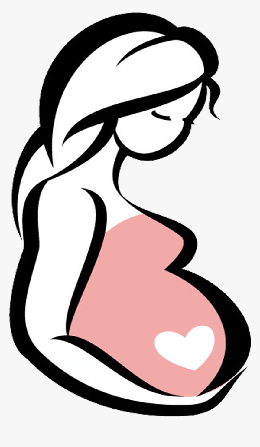 Childbirth Infant Woman Surgery Hand Painted Pregnant - Silueta De Mujer Embarazada, HD Png Download, Free Download