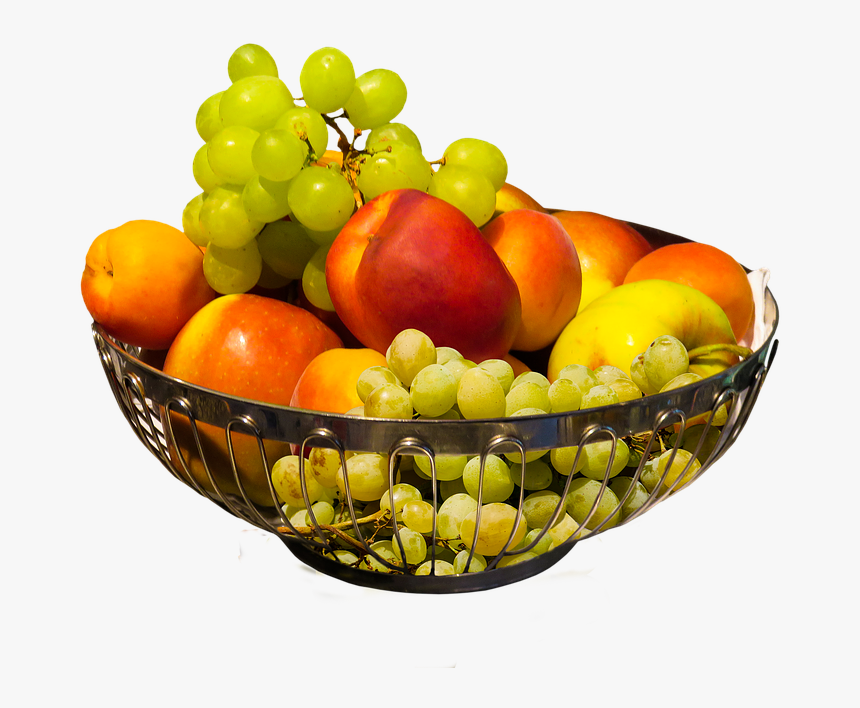 Eat, Food, Fruit, Nutrition, Vitamins, Grapes, Apple - Fruit Bowl Transparent Background, HD Png Download, Free Download