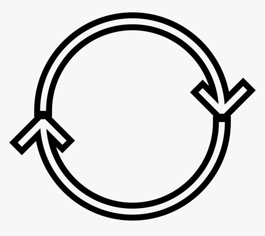Double Circular Arrows - Png White Circle Arrows, Transparent Png, Free Download