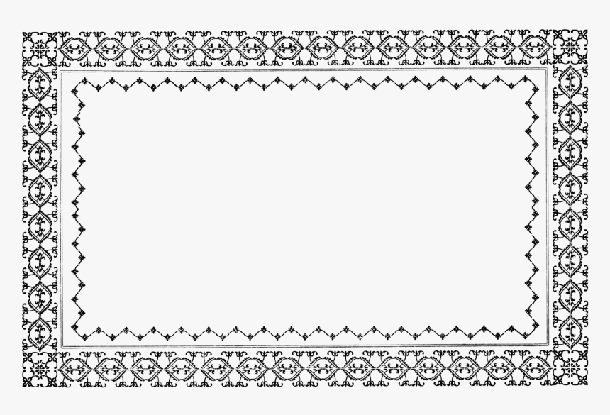 Vintage Borders In Black And White Png, Transparent Png, Free Download